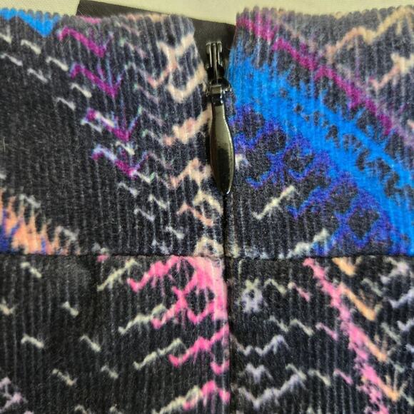 ETCETERA Multicolor Corduroy Mini Skirt Size 10 Artsy Rainbow Boho Indie - Picture 6 of 11